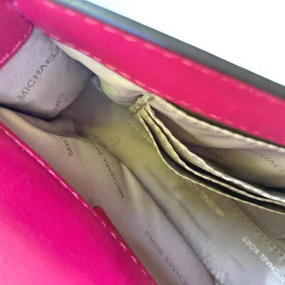 Michael Kors Pink Leather Mini Bag | Heart Studs | Removable Chain | NWOT Gift - Picture 8 of 16